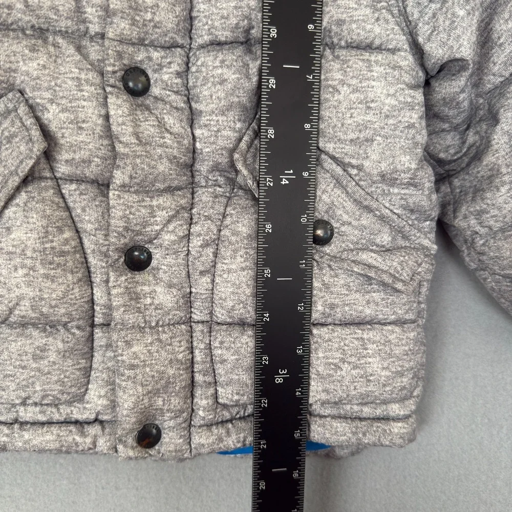 Baby Gap Boy's Size 2 Years Puffer Jacket Winter Coat Gray Removable Hood